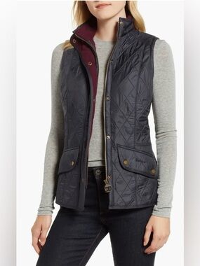Barbour Cavalry Quilted Fleece Lined Gilet Vest